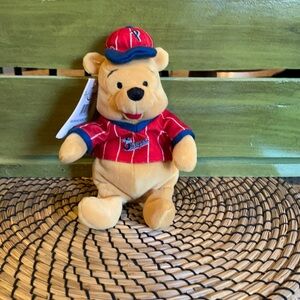 Original NWT Disney Baseball Pooh Bear beanie plush
